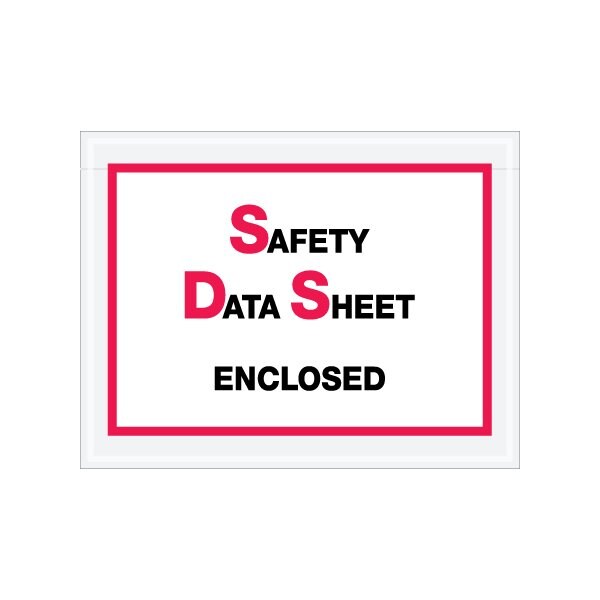 6-1/2 x 5'' ''Safety Data Sheet Enclosed'' SDS Envelopes, 1000PK