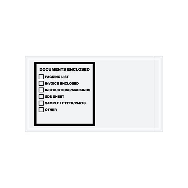 5-1/2 x 10'' ''Documents Enclosed'' Transportation Envelopes, 1000PK