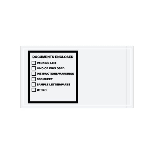 5-1/2 x 10'' ''Documents Enclosed'' Transportation Envelopes, 1000PK