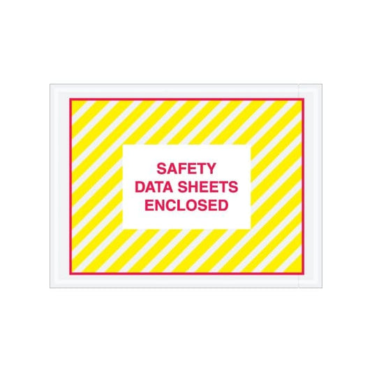 4-1/2 x 6'' ''Safety Data Sheets Enclosed'' SDS Envelopes, 1000PK