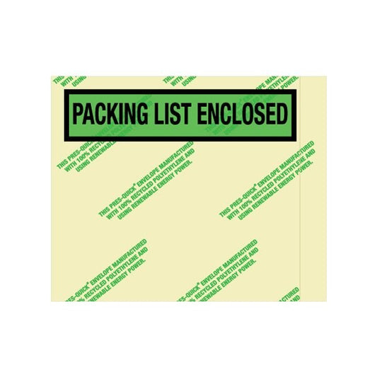4-1/2 x 5-1/2'' Environmental ''Packing List Enclosed'' Envelopes, 1000PK