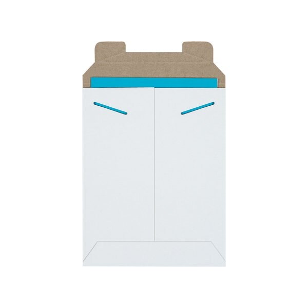 7 x 9'' White Stayflats Mailers, 100PK