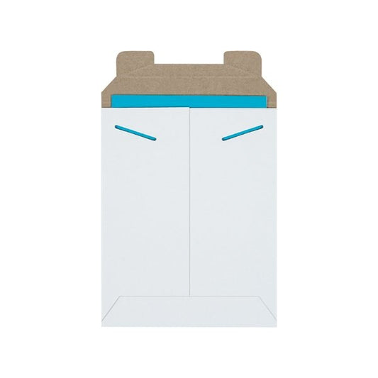 7 x 9'' White Stayflats Mailers, 100PK