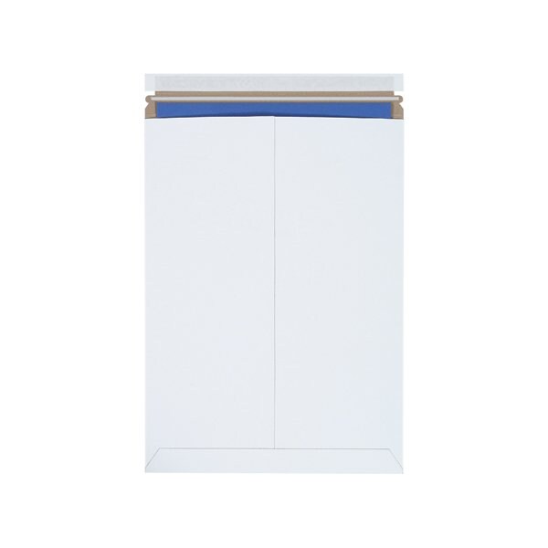 13 x 18'' White Self-Seal Stayflats Plus Mailers, 100PK