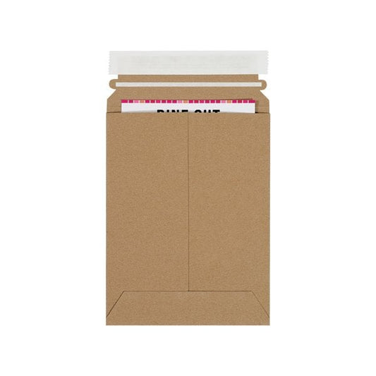 6 x 8'' Kraft Self-Seal Stayflats Plus Mailers, 100PK