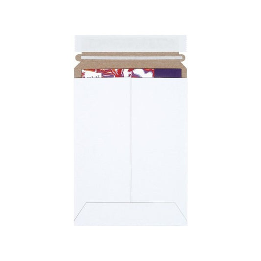 6 x 8'' White Self-Seal Stayflats Plus Mailers, 100PK