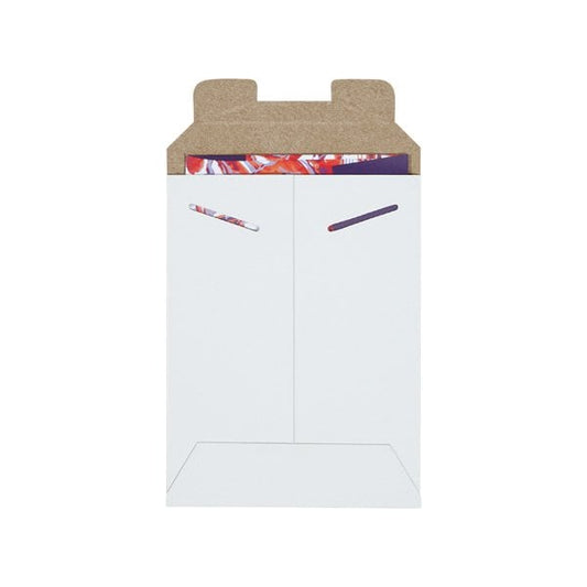 6 x 8'' White Stayflats Mailers, 100PK