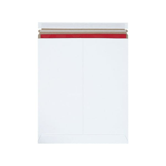 12-3/4 x 15'' White Self-Seal Stayflats Plus Mailers, 25PK