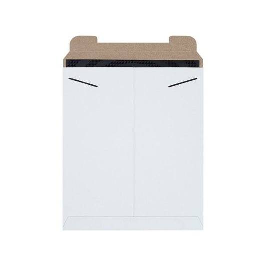 12 3/4 x 15'' White Stayflats Mailers, 100PK