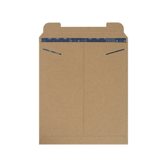 12 3/4 x 15'' Kraft Stayflats Mailers, 100PK