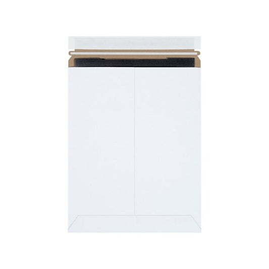 9 3/4 x 12 1/4'' White Self-Seal Stayflats Plus Mailers, 100PK