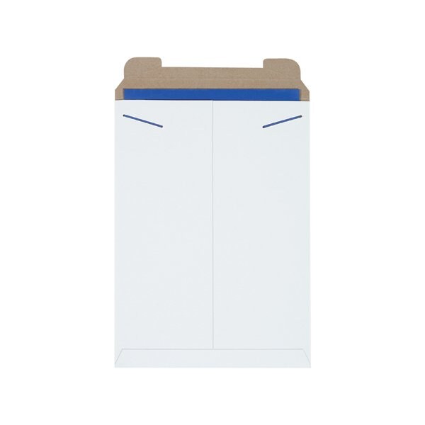 13 x 18'' White Stayflats Mailers, 100PK