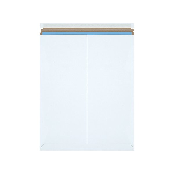 17 x 21'' White Self-Seal Stayflats Plus Mailers, 100PK