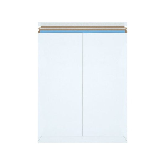 17 x 21'' White Self-Seal Stayflats Plus Mailers, 100PK