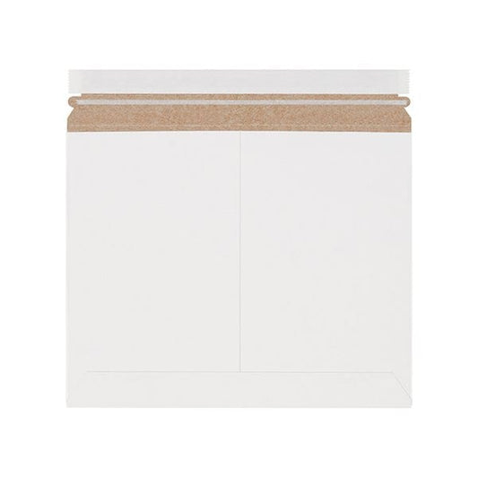 12 1/4 x 9 3/4'' White Stayflats Lite Mailers, 200PK