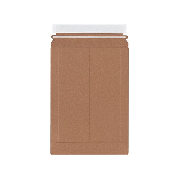 7 1/4 x 11'' Kraft Stayflats Lite Mailers, 250PK
