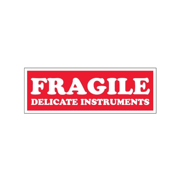 1-1/2 x 4'' - ''Fragile - Delicate Instruments'' Labels