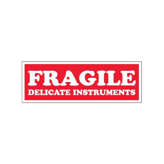 1-1/2 x 4'' - ''Fragile - Delicate Instruments'' Labels