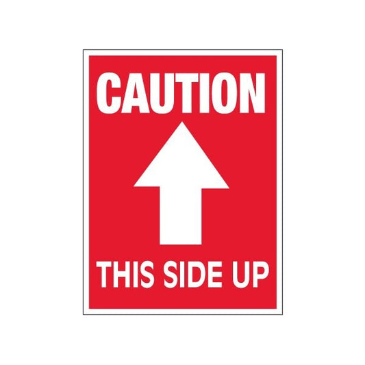 3 x 4'' - ''Caution - This Side Up'' Arrow Labels, Style 2, 500PK