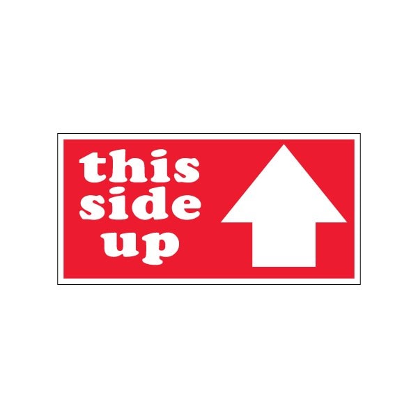 3 x 6'' - ''This Side Up'' Arrow Labels