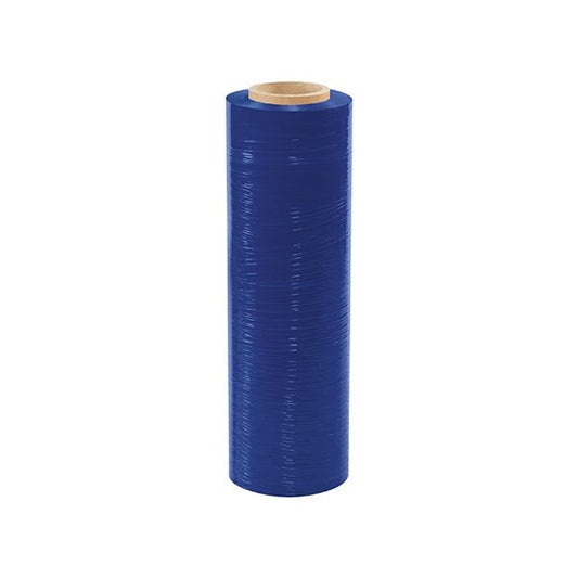 18'' x 80 Gauge x 1500' Blue Cast Hand Stretch Film, 4PK