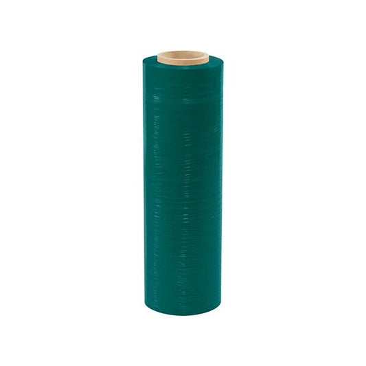18'' x 80 Gauge x 1500' Green Cast Hand Stretch Film, 4PK