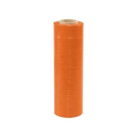 18'' x 80 Gauge x 1500' Orange Cast Hand Stretch Film, 4PK