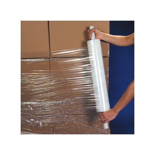 30'' x 90 Gauge x 1000' Extended Core Cast Stretch Film, 4PK
