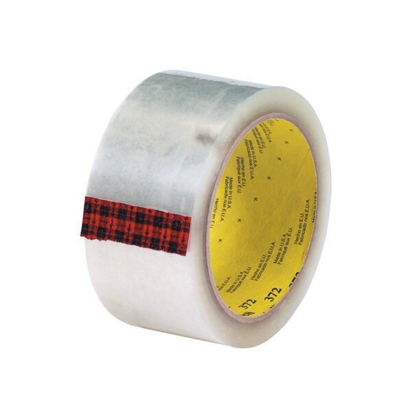 2'' x 55 yds. Clear 3M 372 Carton Sealing Tape, 36PK