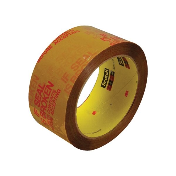 2'' x 55 yds. Tan 3M 3732 Pre-Printed Carton Sealing Tape, 36PK