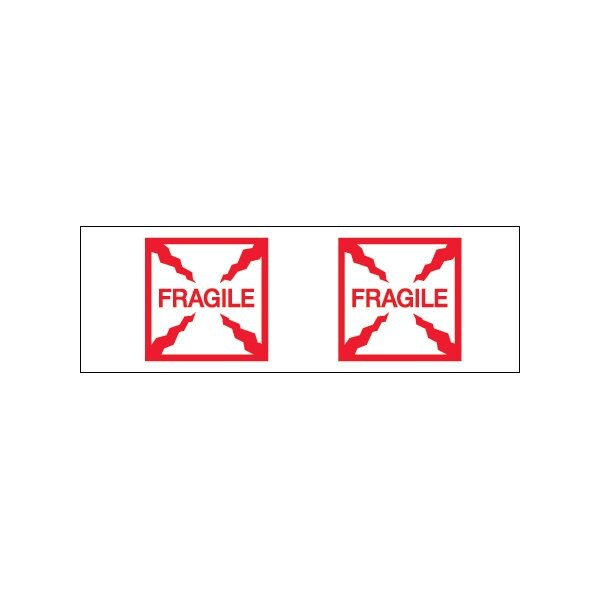 2'' x 55 yds. - ''Fragile Box'' Tape Logic Pre-Printed Carton Sealing Tape, 6PK