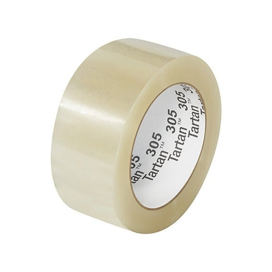 2'' x 110 yds. Clear 3M 305 Carton Sealing Tape, 6PK