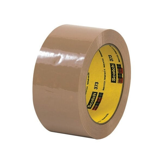 2'' x 110 yds. Tan 3M 373 Carton Sealing Tape, 6PK
