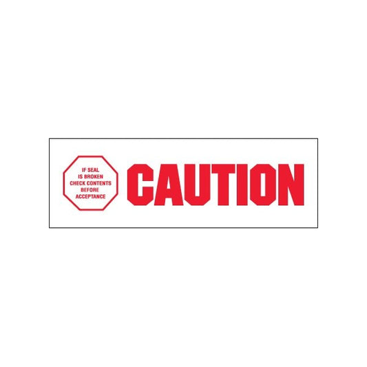 2'' x 110 yds. - ''Caution - If Seal Is Broke'' Tape Logic Pre-Printed Carton Sealing, 18PK
