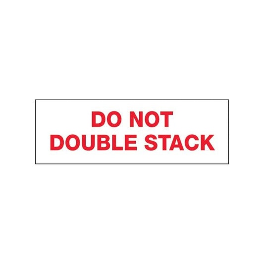 2'' x 110 yds. - ''Do Not Double Stack...'' Tape Logic Pre-Printed Carton Sealing Tape, 6PK