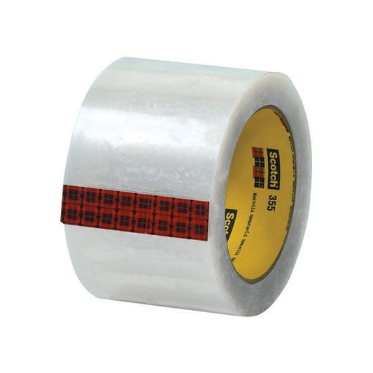 3'' x 55 yds. Clear 3M 355 Carton Sealing Tape, 6PK