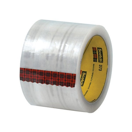 3'' x 55 yds. Clear 3M 373 Carton Sealing Tape, 6PK