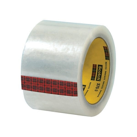 3'' x 55 yds. Clear 3M 375 Carton Sealing Tape, 6PK