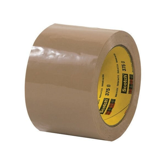 3'' x 55 yds. Tan 3M 375 Carton Sealing Tape, 24PK