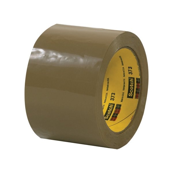 3'' x 55 yds. Tan 3M 373 Carton Sealing Tape, 6PK