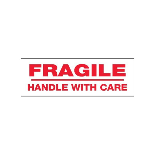 3'' x 110 yds. - ''Fragile Handle With Care'' Tape Logic Pre-Printed Carton Sealing Tape, 24PK