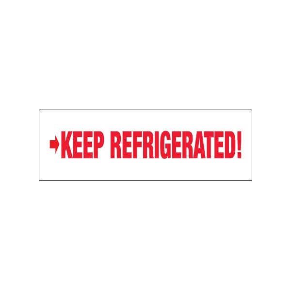 2'' x 110 yds. - ''Keep Refrigerated'' Tape Logic Pre-Printed Carton Sealing Tape, 6PK