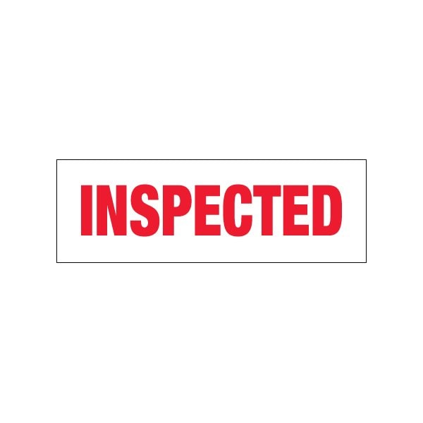 3'' x 110 yds. - ''Inspected'' Tape Logic Pre-Printed Carton Sealing Tape, 6PK