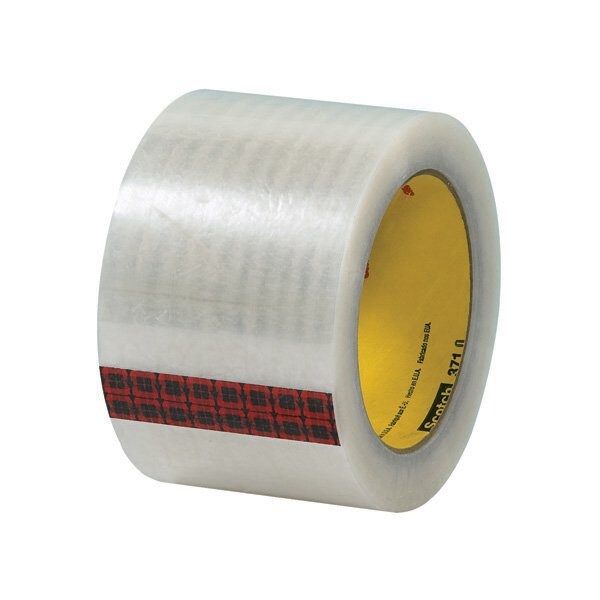3'' x 110 yds. Clear 3M 371 Carton Sealing Tape, 24PK