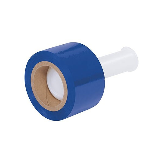 3'' x 80 Gauge x 1000' Blue Bundling Stretch Film, 18PK
