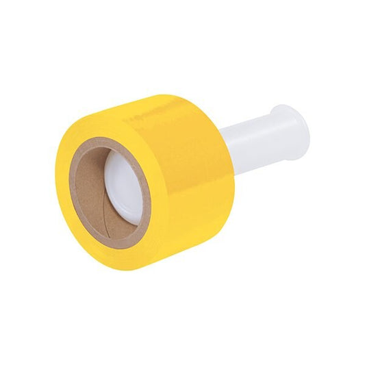 3'' x 80 Gauge x 1000' Yellow Bundling Stretch Film, 18PK