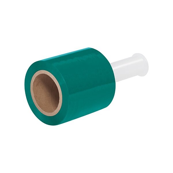 5'' x 80 Gauge x 1000' Green Bundling Stretch Film, 12PK