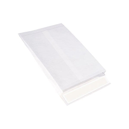 10 x 13 x 1-1/2'' White Expandable Tyvek Envelopes, 100PK