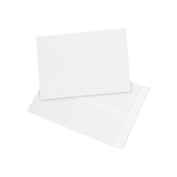 12 x 15-1/2'' White Flat Tyvek Envelopes, 100PK