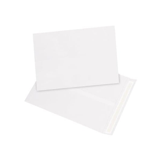 12 x 15-1/2'' White Flat Tyvek Envelopes, 100PK
